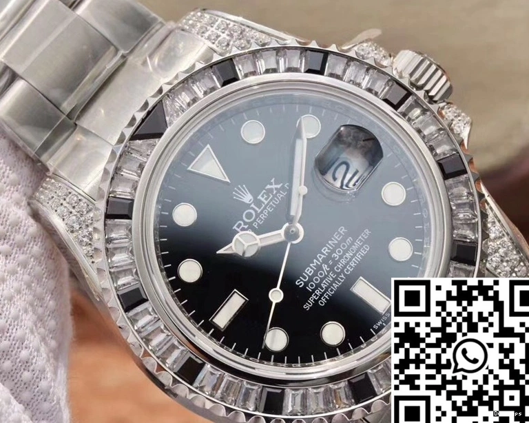 Edition Dial Customized Black Submariner Diamond Factory 116610LN Rolex Date GS 0307